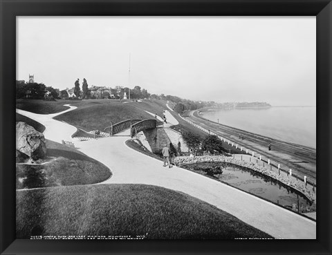 Framed Juneau Park and Lake Michigan, Milwaukee Print