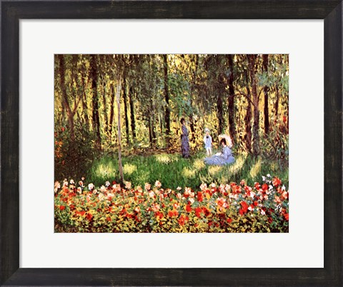 Framed Family in Garden, Argenteuil Print