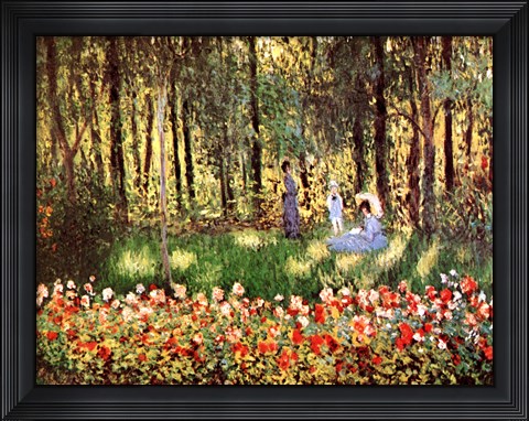 Framed Family in Garden, Argenteuil Print