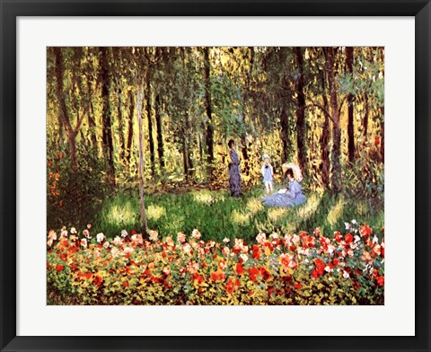 Framed Family in Garden, Argenteuil Print