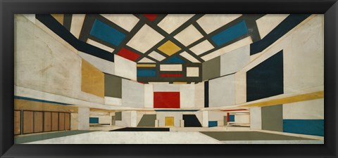Framed Colored Design For The Central Hall Of A University, 1923 Print