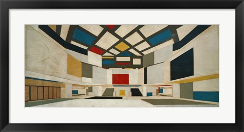 Framed Colored Design For The Central Hall Of A University, 1923 Print