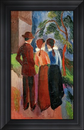 Framed Promenade Of Three People II, 1914 Print