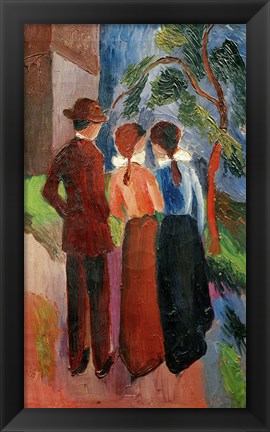 Framed Promenade Of Three People II, 1914 Print