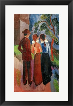 Framed Promenade Of Three People II, 1914 Print