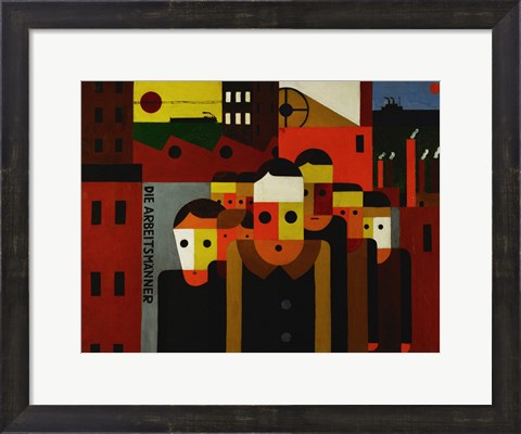 Framed Die Arbeitsmaenner - The Workmen Print