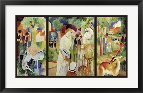 Framed Grosser Zoologischer Garten (Triptychon) Print