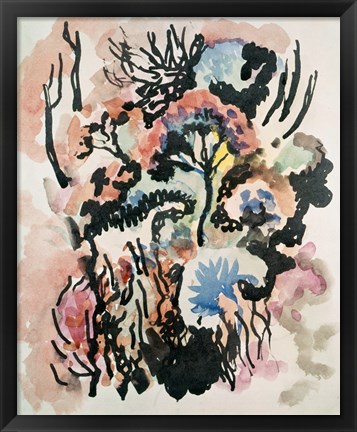 Framed Flowers, 1913 Print