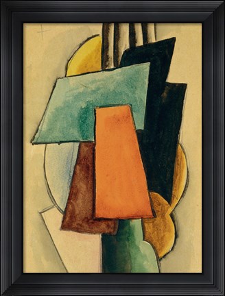 Framed Study For Painterly Architectonis, 1916 Print