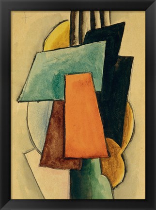 Framed Study For Painterly Architectonis, 1916 Print