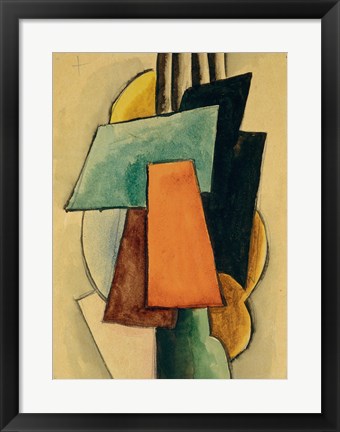 Framed Study For Painterly Architectonis, 1916 Print