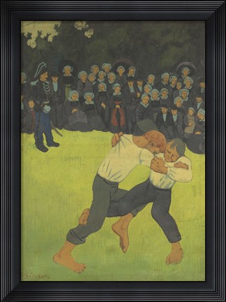 Framed Breton Wrestler,  1891-1892 Print