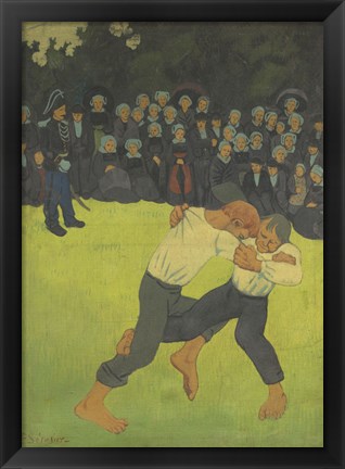 Framed Breton Wrestler,  1891-1892 Print