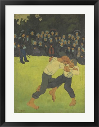 Framed Breton Wrestler,  1891-1892 Print