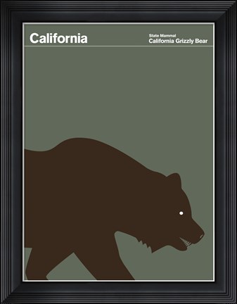 Framed Montague State Posters - California Print