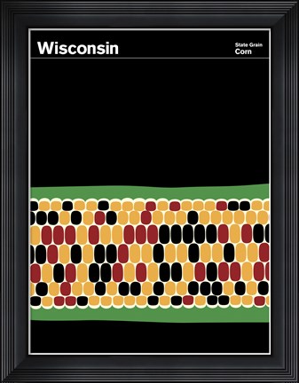 Framed Montague State Posters - Wisconsin Print
