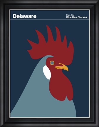 Framed Montague State Posters - Delaware Print