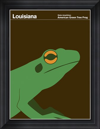 Framed Montague State Posters - Louisiana Print