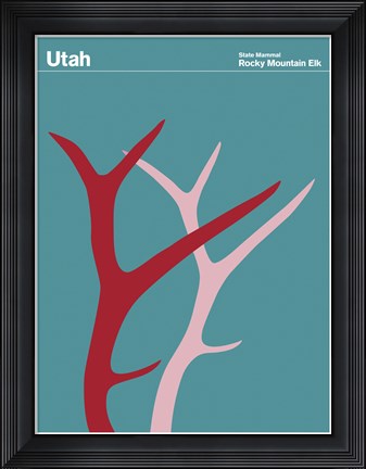 Framed Montague State Posters - Utah Print