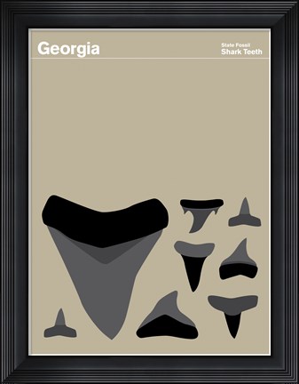Framed Montague State Posters - Georgia Print