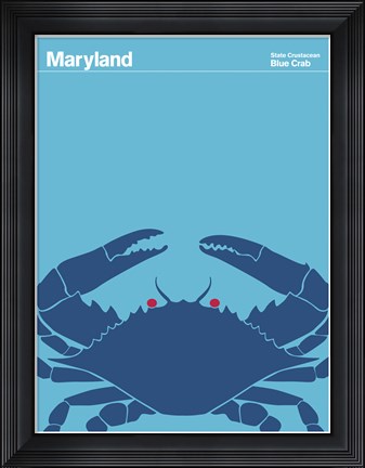Framed Montague State Posters - Maryland Print