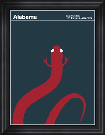 Framed Montague State Posters - Alabama Print