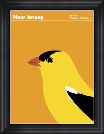 Framed Montague State Posters - New Jersey Print