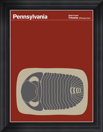 Framed Montague State Posters - Pennsylvania Print
