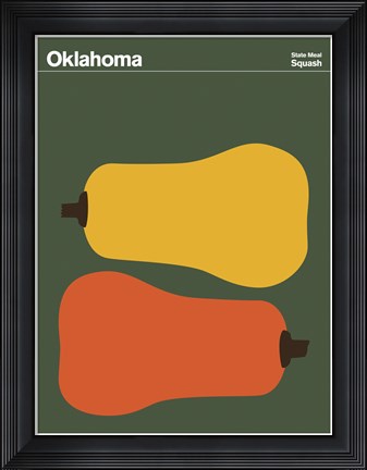 Framed Montague State Posters - Oklahoma Print