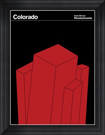 Framed Montague State Posters - Colorado Print