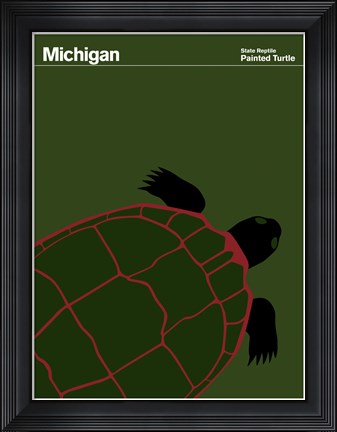 Framed Montague State Posters - Michigan Print