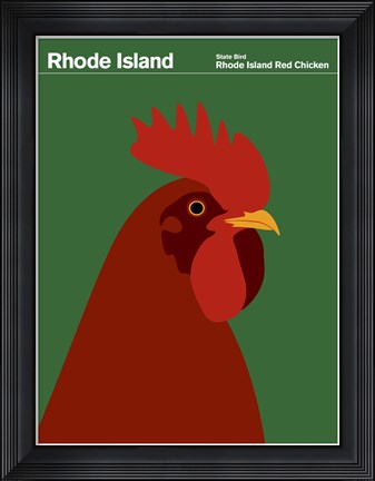 Framed Montague State Posters - Rhode Island Print