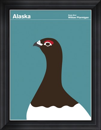 Framed Montague State Posters - Alaska Print