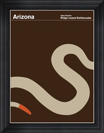 Framed Montague State Posters - Arizona Print