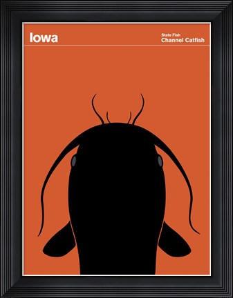 Framed Montague State Posters - Iowa Print