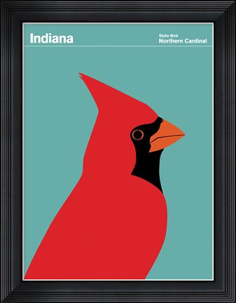 Framed Montague State Posters - Indiana Print