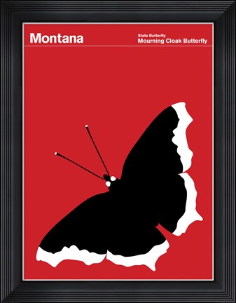 Framed Montague State Posters - Montana Print