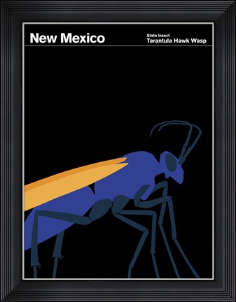 Framed Montague State Posters - New Mexico Print