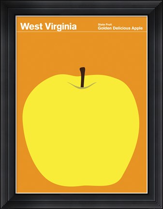 Framed Montague State Posters - West Virginia Print