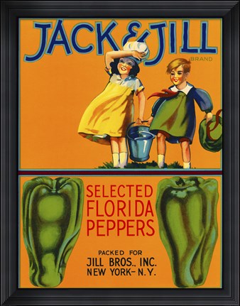 Framed Jack &amp; Jill Brand Peppers Print