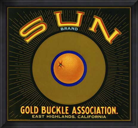 Framed Sun Brand Citrus Print