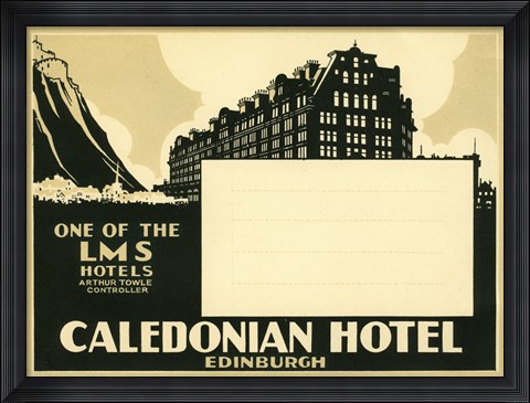 Framed Caledonian Hotel, Edinburg Print