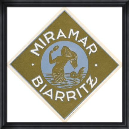 Framed Miramar Biarritz Print