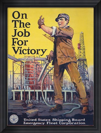 Framed On the Job for Victory Print