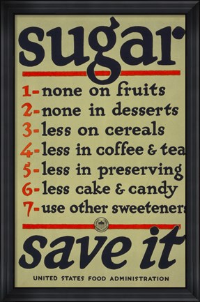 Framed Sugar, Save It Print