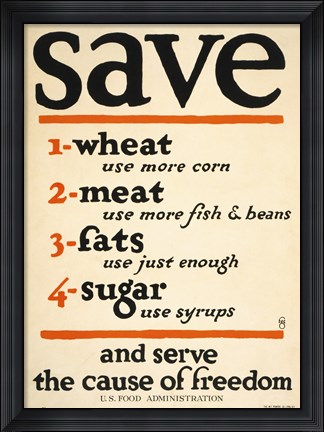 Framed Save and Serve the Cause of Freedom Print
