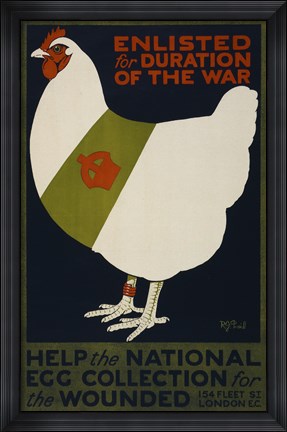 Framed Help the National Egg Collection for the Wounded Print