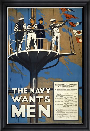 Framed Navy Wants Men Print