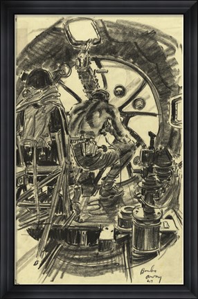 Framed Bombs Away B-17 Print