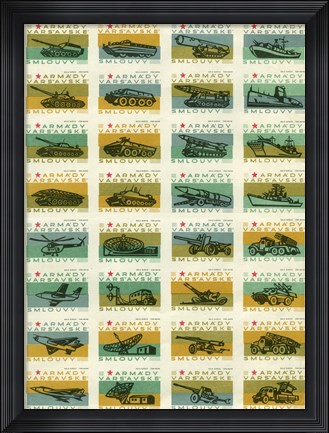 Framed Warsaw Pact Forces, Safety Match Sheet Print